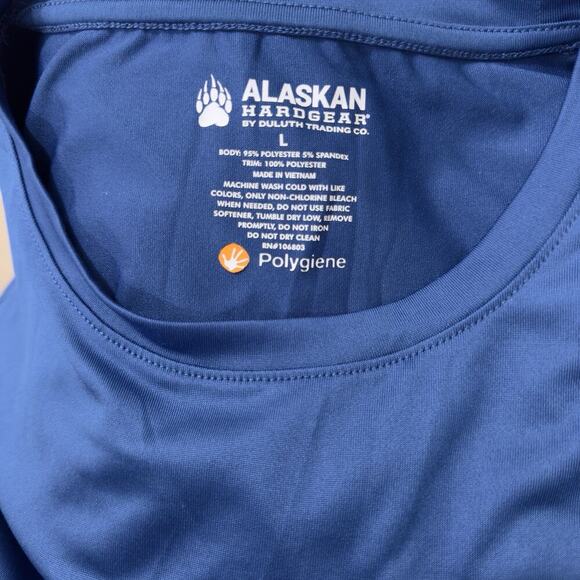 Duluth Trading Company Lot of 2 Mens Tops Sz L Blue Alaskan Hardgear/Gray Tech - Picture 8 of 9